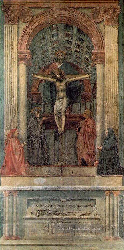 Trinity Christentum Quattrocento Renaissance Masaccio Ölgemälde